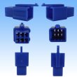 Photo2: [Sumitomo Wiring Systems] 110-type MTW non-waterproof 6-pole male-coupler (blue) (2)