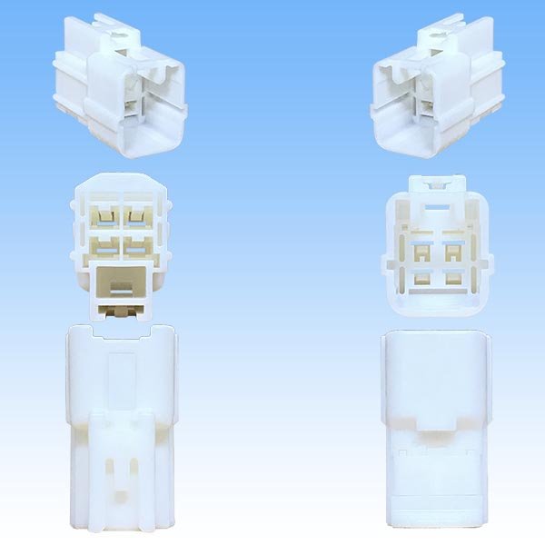 Photo3: [Sumitomo Wiring Systems] 187-type TS non-waterproof 4-pole male-coupler & terminal set (3)
