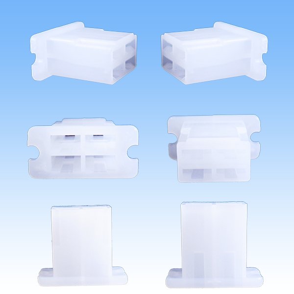 Photo2: [Sumitomo Wiring Systems] 250-type LT non-waterproof 4-pole female-coupler (with brim) (2)