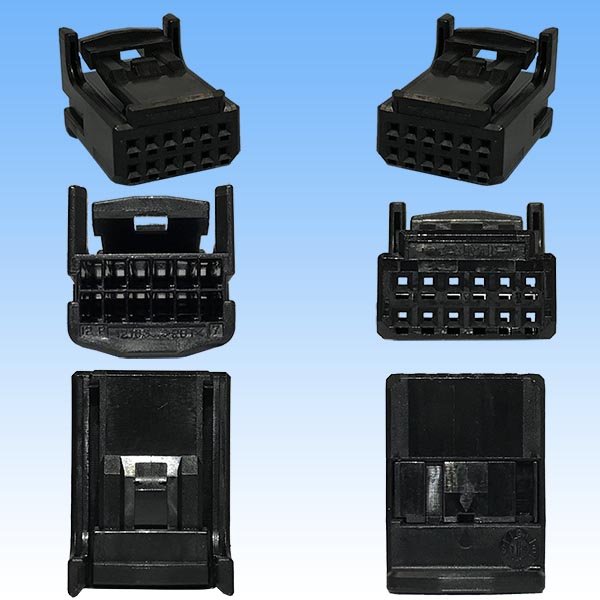 Photo5: [TE Connectivity] AMP 025-type I non-waterproof 12-pole coupler & terminal set female-coupler (black type) (5)