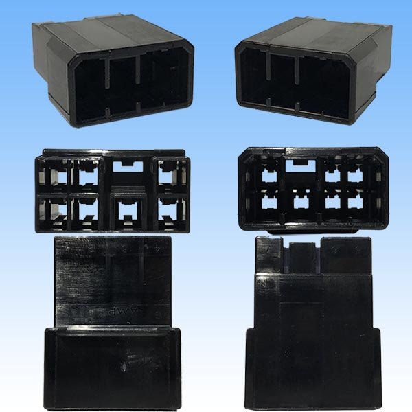 Photo3: [TE Connectivity] AMP 120-type Multi-Interlock Mark II non-waterproof 7-pole male-coupler (black) (3)