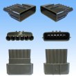 Photo2: [Sumitomo Wiring Systems] 090-type 62 series type-E waterproof 6-pole coupler & terminal set with retainer (P5) (gray) (male-side / not made by Sumitomo) (2)