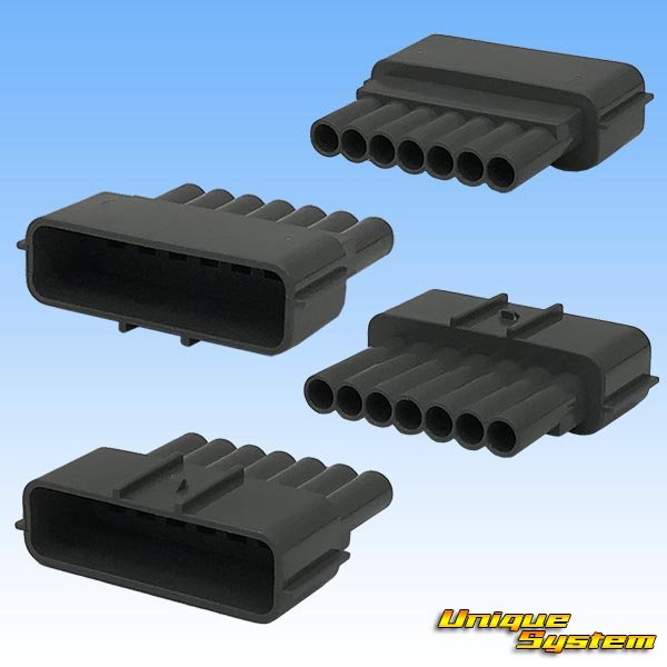 Photo2: 090-type 62 series type-E waterproof 7-pole male-coupler (P5) (gray) (not made by Sumitomo) (2)