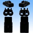 Photo3: [Sumitomo Wiring Systems] 090-type HM waterproof 2-pole female-coupler & terminal set (black) (3)