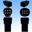 Photo3: [Sumitomo Wiring Systems] 090-type HM waterproof 6-pole coupler & terminal set (black) (3)