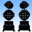 Photo3: [Sumitomo Wiring Systems] 090-type HM waterproof 8-pole female-coupler & terminal set (black) (3)