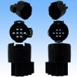 Photo3: [Sumitomo Wiring Systems] 090-type HM waterproof 8-pole male-coupler & terminal set (black) (3)