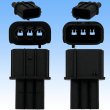 Photo3: 090-type HX waterproof 3-pole male-coupler type-1 (black) (not made by Sumitomo) (3)