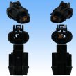 Photo3: [Sumitomo Wiring Systems] 090-type RS waterproof 1-pole female-coupler & terminal set (black) with retainer (3)