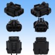 Photo2: [Sumitomo Wiring Systems] 090-type RS waterproof 3-pole female-coupler (black) with retainer (2)