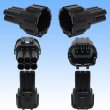 Photo2: [Sumitomo Wiring Systems] 090-type RS waterproof 6-pole male-coupler & terminal set (black) with retainer (2)