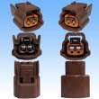 Photo3: [Sumitomo Wiring Systems] 090-type 62 series type-E waterproof 2-pole female-coupler with retainer (P5) type-1 (brown) (3)