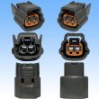 Photo3: [Sumitomo Wiring Systems] 090-type 62 series type-E waterproof 2-pole female-coupler & terminal set with retainer (P5) type-4 (gray) (3)