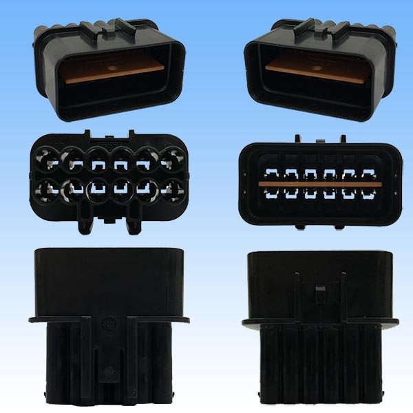 Photo3: [Mitsubishi Cable] (current [Furukawa Electric]) 090-type NMWP II waterproof 12-pole male-coupler with retainer (3)