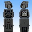 Photo3: [Sumitomo Wiring Systems] 040-type HV / HVG waterproof 2-pole female-coupler with retainer type-2 (gray) (3)