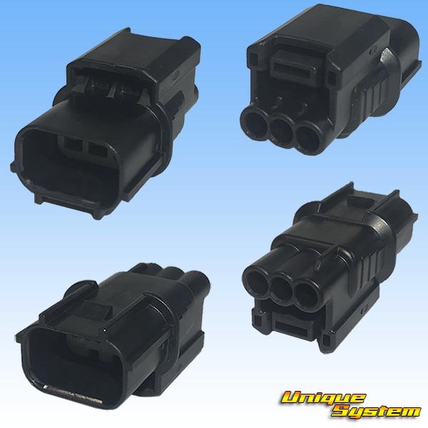 Photo2: [Sumitomo Wiring Systems] 040-type HV/HVG waterproof 3-pole male-coupler & terminal set (2)