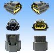 Photo3: [Sumitomo Wiring Systems] 090-type 62 series type-E waterproof 3-pole female-coupler & terminal set with retainer (P6) (gray) (3)