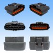 Photo2: [Sumitomo Wiring Systems] 090-type 62 series type-E waterproof 7-pole female-coupler & terminal set with retainer (P5) (gray) (2)