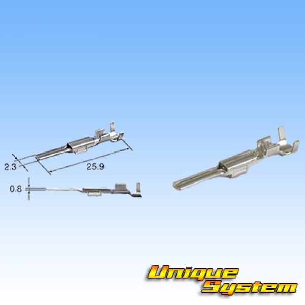 Photo5: [Yazaki Corporation] 090-type II series waterproof 4-pole coupler & terminal set type-2 (P5) (male-coupler only non-Yazaki) (5)