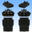 Photo5: [Yazaki Corporation] 070-type SWP waterproof 3-pole coupler & terminal set (with rear holder) (5)