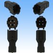 Photo3: [Yazaki Corporation] 070-type SWP waterproof 4-pole male-coupler & terminal set (with rear holder) (3)