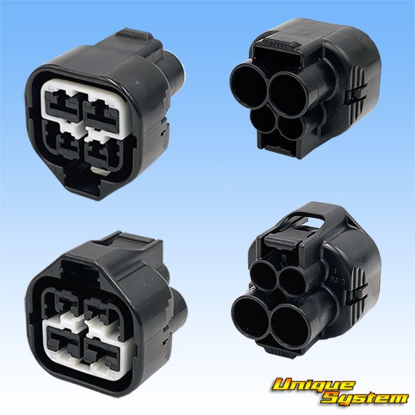 Photo4: [Yazaki Corporation] 187 + 312 hybrid waterproof series 4-pole coupler & terminal set (4)