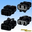 Photo4: [Yazaki Corporation] 250-type 58 connector X series waterproof 2-pole coupler & terminal set (with holder) type-2 (black) (4)