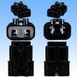 Photo3: [Yazaki Corporation] 250-type 58 connector X series waterproof 2-pole female-coupler & terminal set (with holder) type-2 (black) (3)