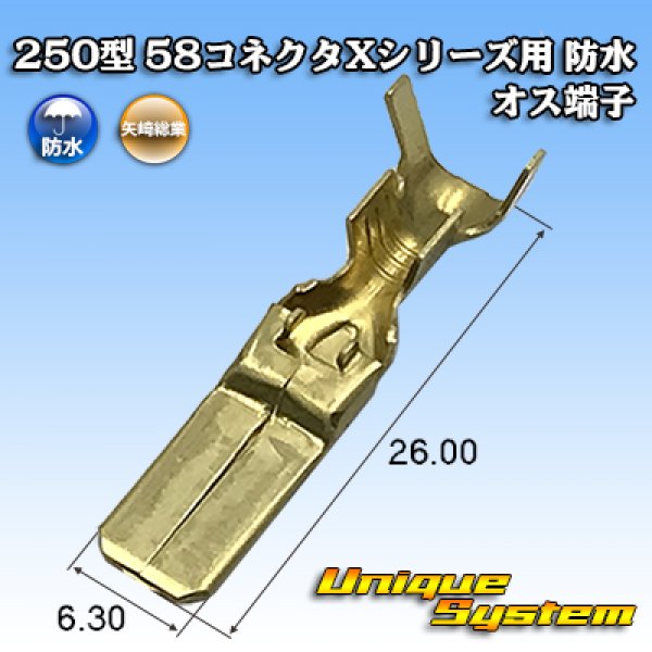 Photo1: [Yazaki Corporation] 250-type 58 connector X series waterproof male-terminal (1)