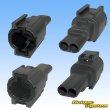 Photo2: [Yazaki Corporation] 060-type 62Z series waterproof 2-pole male-coupler with retainer type-1 (gray) (2)