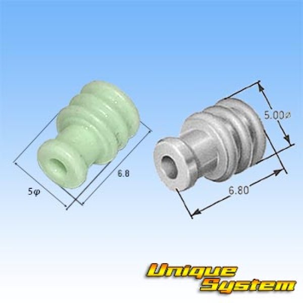 Photo5: [Yazaki Corporation] 060-type 62Z series waterproof 2-pole female-coupler with retainer & terminal set type-1 (gray) (5)