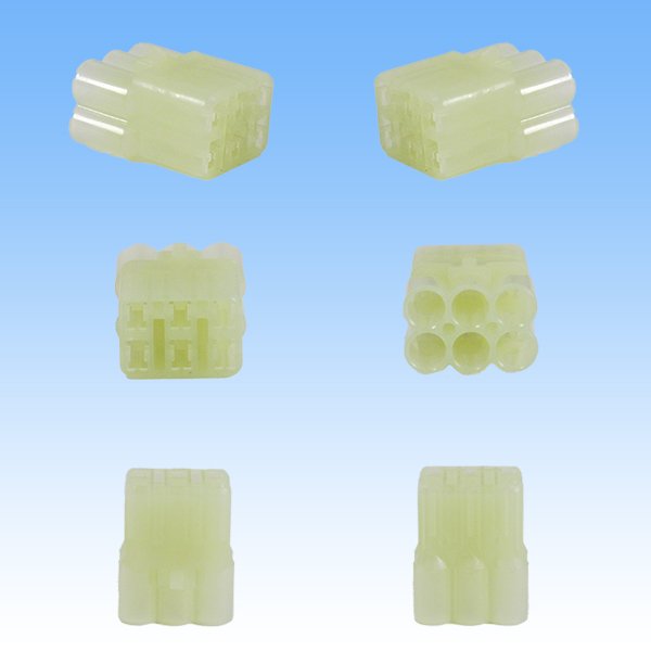 Photo2: [Sumitomo Wiring Systems] 090-type HM waterproof 6-pole female-coupler & terminal set (2)