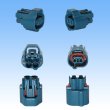 Photo2: [Sumitomo Wiring Systems] 090-type MT waterproof 2-pole female-coupler & terminal set type-2 (blue) (2)