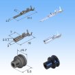 Photo4: [Sumitomo Wiring Systems] 090-type HM waterproof 3-pole coupler & terminal set (4)