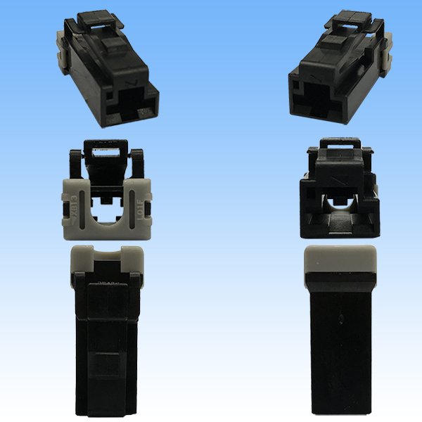 Photo3: [Yazaki Corporation] 375-type L-type non-waterproof 1-pole female-coupler & terminal set with rear holder (3)