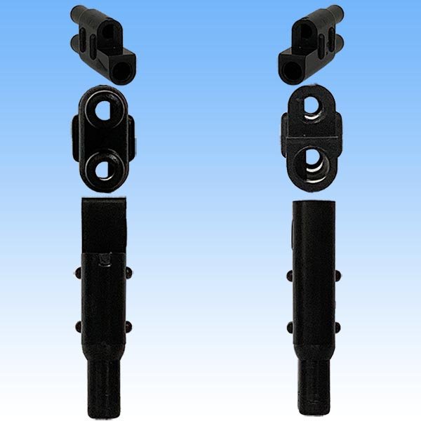 Photo5: [Yazaki Corporation] waterproof bullet-terminal 2-pole coupler & terminal set (5)