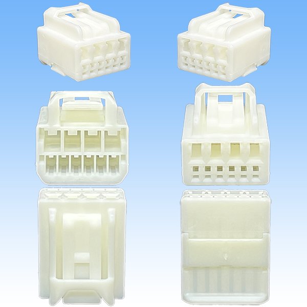 Photo3: [Yazaki Corporation] 040 III-type + 090-type II hybrid non-waterproof 10-pole female-coupler & terminal set (3)