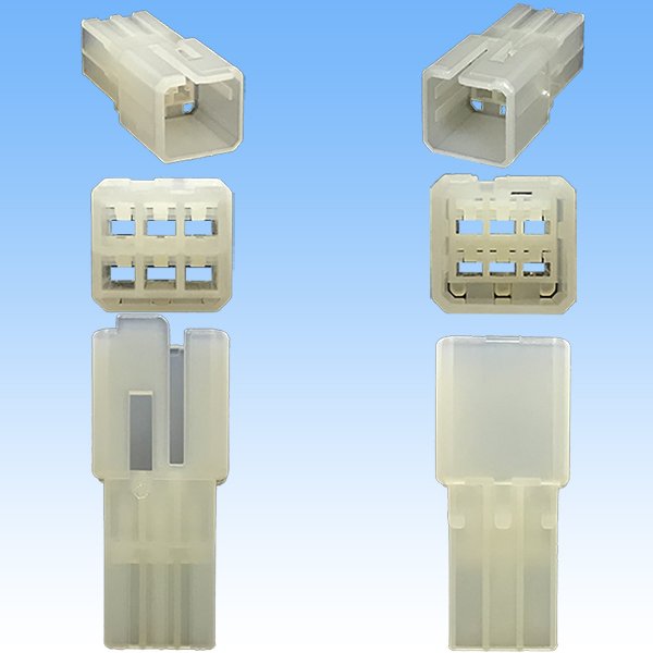 Photo3: [Yazaki Corporation] 090-type I non-waterproof 6-pole male-coupler type-1 (3)
