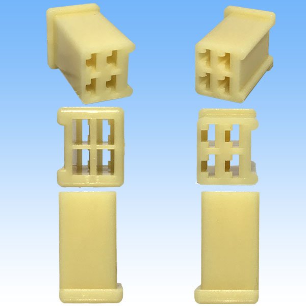 Photo5: [Yazaki Corporation] 110-type no-lock non-waterproof 4-pole coupler & terminal set (5)