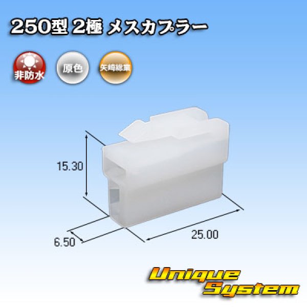 Photo1: [Yazaki Corporation] 250-type CN (A) non-waterproof 2-pole female-coupler (1)