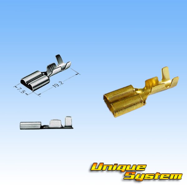 Photo4: [Yazaki Corporation] 250-type CN (B) non-waterproof 1-pole female-coupler & terminal set (4)