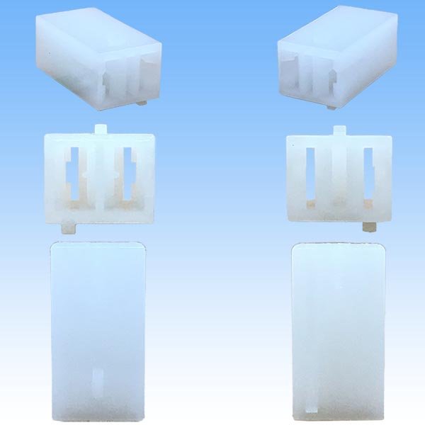 Photo5: [Yazaki Corporation] 305-type (for fusible link electric wires, etc) non-waterproof 2-pole coupler & terminal set (5)